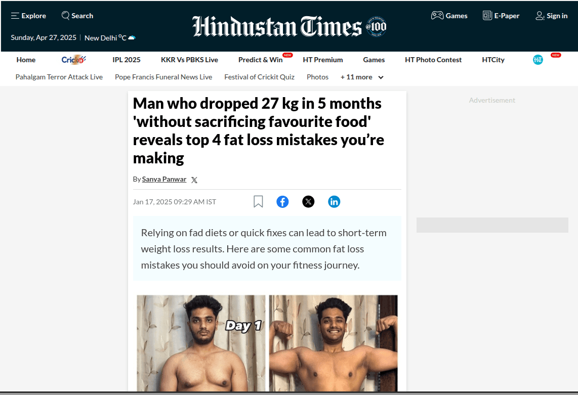 Dhruv's transformation journey